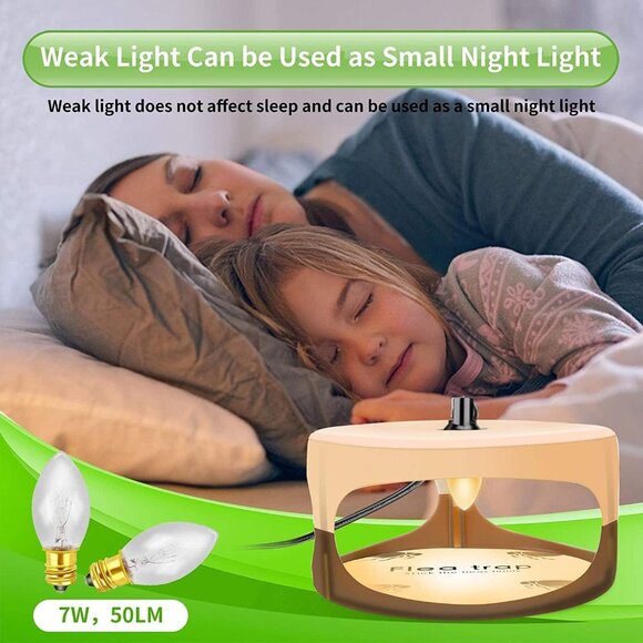 NEW Flea Trap for Inside Your Home with Light Refills and Sticky Pad - Picture 1 of 7